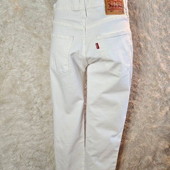 Levi's 511 Women's White Straight Legs Denim Jeans W31xL32 - Picture 2 of 11